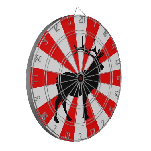 Elk Silhouette Dartbord (Voorkant Links)