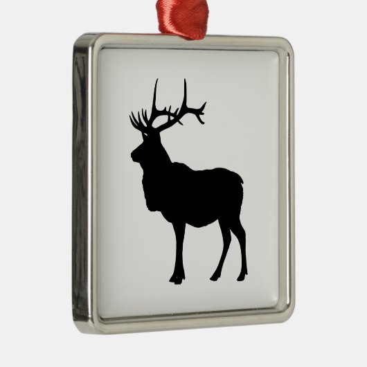 Elk Silhouette Metalen Ornament (Rechts)