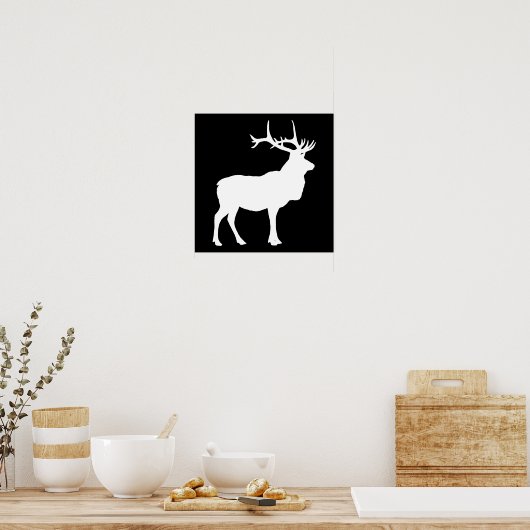 Elk Silhouette Poster (Keuken)