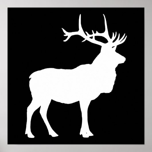 Elk Silhouette Poster (Voorkant)