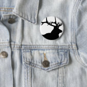 Elk Silhouette Ronde Button 5,7 Cm (In situ)