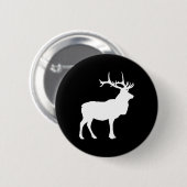 Elk Silhouette Ronde Button 5,7 Cm (Voorkant /achterkant)