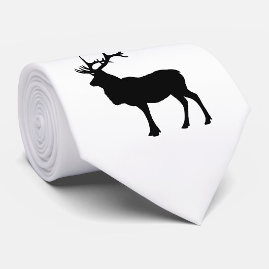 Elk Silhouette Stropdas (Opgerold)
