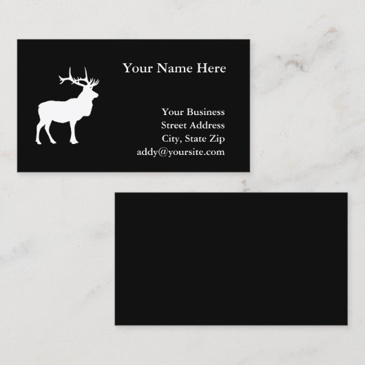 Elk Silhouette Visitekaartje (Voorkant / Achterkant)