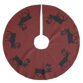 Elk Silhouettes rond de rand,  kleur Kerstboom Rok (Voorkant)