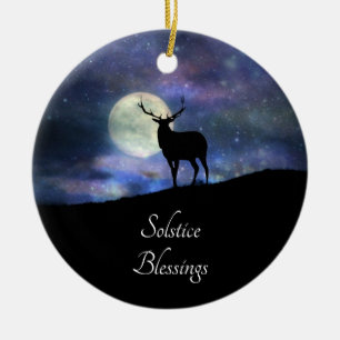 Elk Solstice Blessings Keramisch Ornament