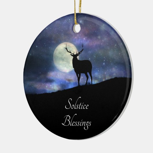 Elk Solstice Blessings Keramisch Ornament (Links)