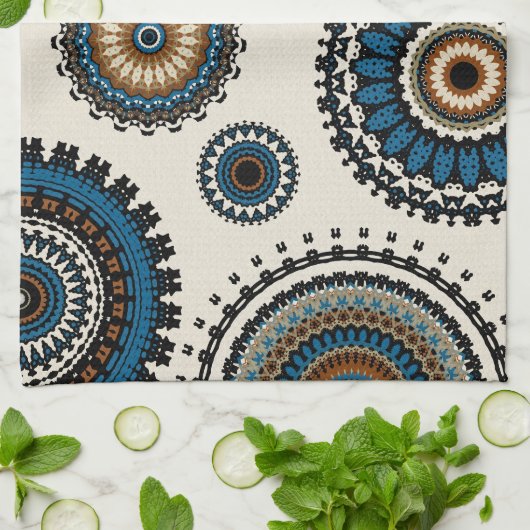 Elk soort Mandalas Theedoek (Gevouwen)