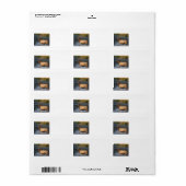 Elk spatten in het water etiket (Full Sheet)