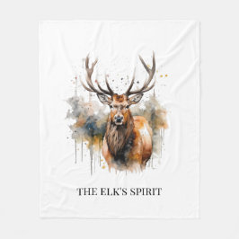 Elk Spirit Northwoods Cabin-herinnering Fleece Deken