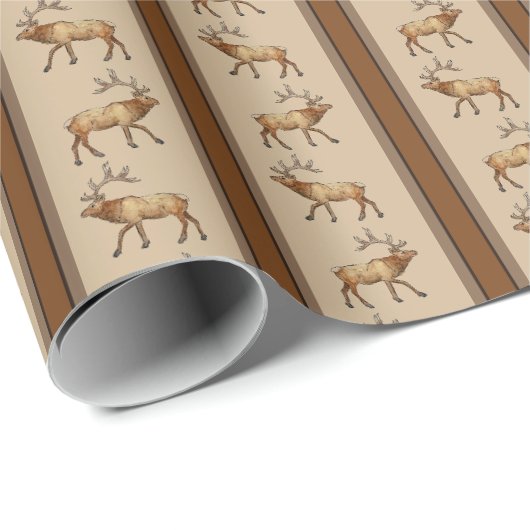 Elk Streep Cadeaupapier (Rol Hoek)