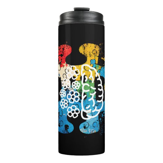 Elk stuk doet ertoe - puzzel hersenautisme thermosbeker (Voorkant)