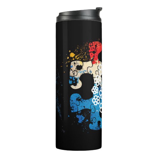 Elk stuk doet ertoe - puzzel hersenautisme thermosbeker (Gedraaid links)