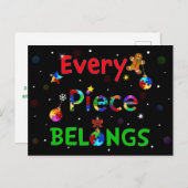 Elk stuk hoort bij Kerstmis Briefkaart (Voorkant / Achterkant)