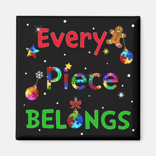 Elk stuk hoort bij Kerstmis Magneet (Voorkant)