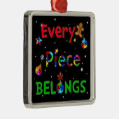 Elk stuk hoort bij Kerstmis Metalen Ornament (Rechts)