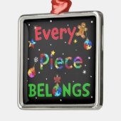 Elk stuk hoort bij Kerstmis Metalen Ornament (Links)