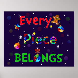 Elk stuk hoort bij Kerstmis Poster