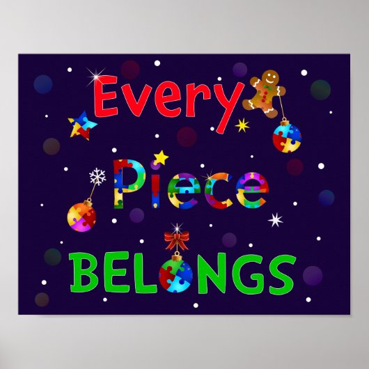 Elk stuk hoort bij Kerstmis Poster (Voorkant)