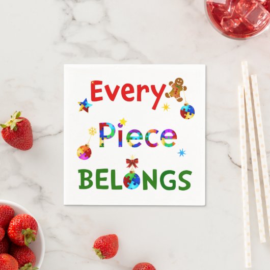 Elk stuk hoort bij Kerstmis Servet (Insitu)