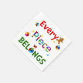 Elk stuk hoort bij Kerstmis Servet (Hoek)