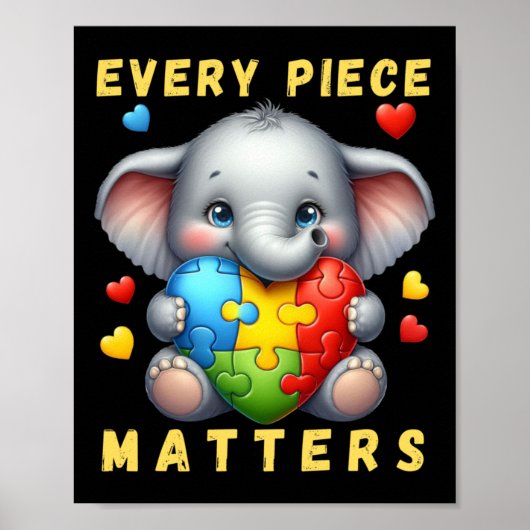 Elk stuk is een Sticker Poster (Voorkant)