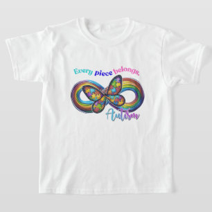 Elk stukje straalt – Autisme Vlinder T-Shirt