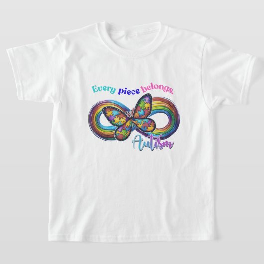 Elk stukje straalt – Autisme Vlinder T-Shirt (Laagn)