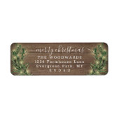 Elk tekstkerstlampje en retouradres etiket (Voorkant)