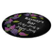 "Elk uur is een gelukkig uur" grappige wijnstang Snijplank (Hoek)