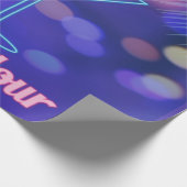 Elk uur is geluksuur Neon bord Cocktailfeestje Cadeaupapier (Hoek)