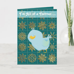 Elk van een Kaart van Kerstmis van de Tjilpen