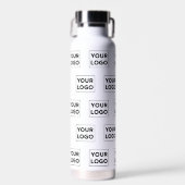 Elk vormpatroon op wit Logo Waterfles (Voorkant)