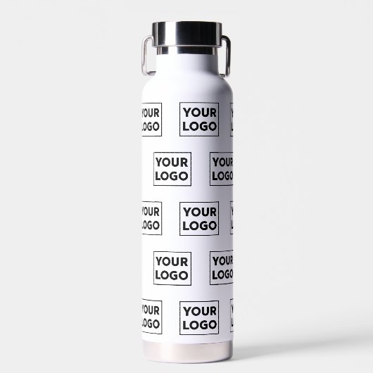 Elk vormpatroon op wit Logo Waterfles (Voorkant)