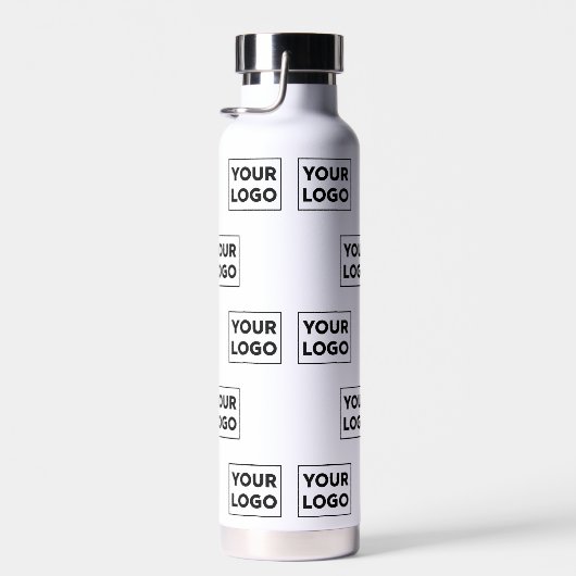 Elk vormpatroon op wit Logo Waterfles (Rechts)