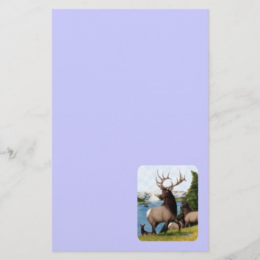 Elk Wapiti Briefpapier (Voorkant)