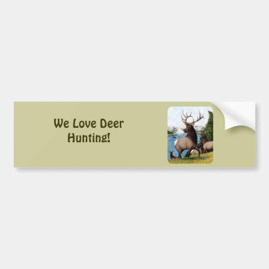 Elk Wapiti Bumpersticker (Voorkant)