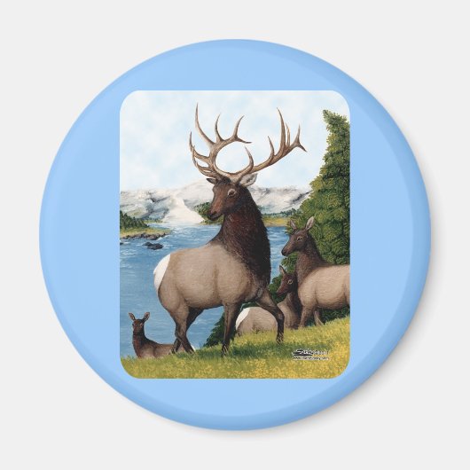 Elk Wapiti Magneet (Voorkant)