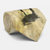 Elk (Wapiti) op Japans Paper-look Texture Stropdas (Opgerold)