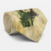 Elk (Wapiti) op Japans Paper-look Texture Stropdas (Opgerold)