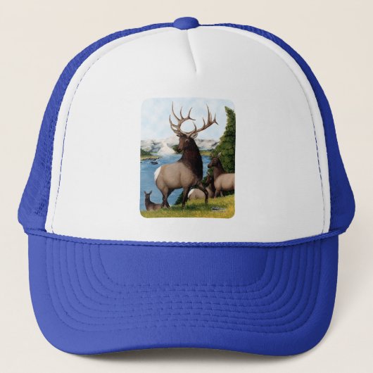 Elk Wapiti Trucker Pet (Voorkant)