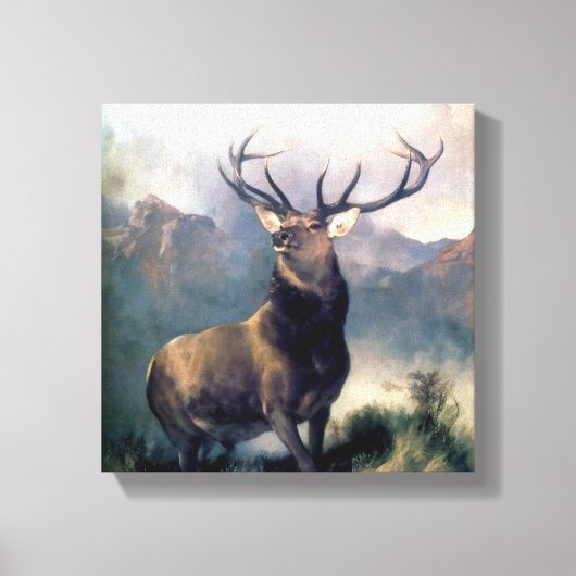 Elk wild dier schilderij canvas afdruk (Voorkant)