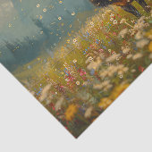 Elk Wildflower Field Schilderen Decoupage Tissuepapier (Detail)