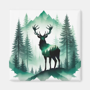 Elk Wildlife Animal Natuur Milieu Forest Art Magneet