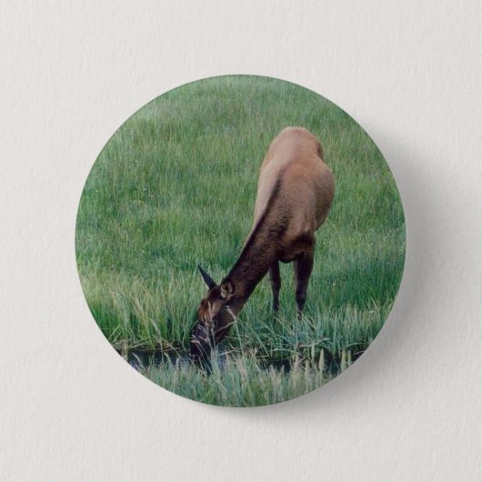 Elk-Yellowstone Ronde Button 5,7 Cm (Voorkant)