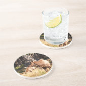 Elk Zandsteen Onderzetter (Zijkant)