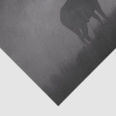 Elk Zwart-wit Silhouet Decoupage Tissuepapier (Detail)