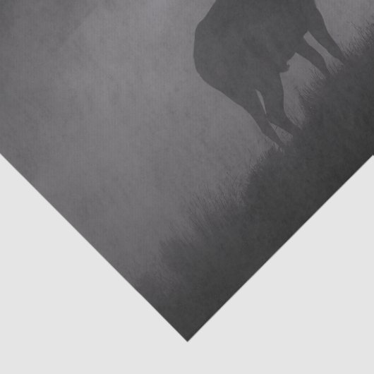 Elk Zwart-wit Silhouet Decoupage Tissuepapier (Detail)