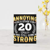 Elkaar 20 jaar irriteren - 20e bruiloft kaart (Gele Bloem)