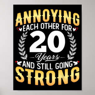 Elkaar 20 jaar irriteren - 20e bruiloft poster